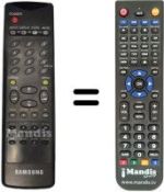Mando a distancia equivalente Samsung AA59-10075J
