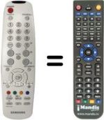 Télécommande équivalente Samsung LE40R51BX/XEU