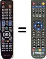 Mando a distancia equivalente Samsung LE32R53BX/XEC