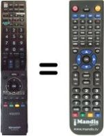 Replacement remote control Sharp LC-60LE635E