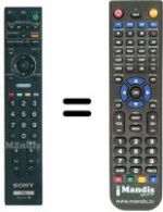Replacement remote control Sony KDL52W4000