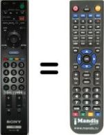 Replacement remote control Sony KDL40W4720