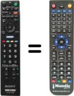 Télécommande équivalente Sony KDL-22E5310