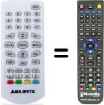 Replacement remote control MAJESTIC TVD-934 TFT