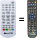Replacement remote control MAJESTIC TVD-934 TFT