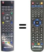 Replacement remote control MAJESTIC TVD-22 TFT