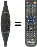Télécommande équivalente Saba T6308