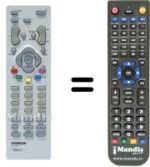 Télécommande équivalente Thomson DTH4200