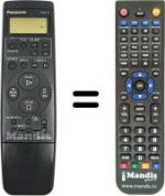 Mando a distancia equivalente Panasonic NV-SD44