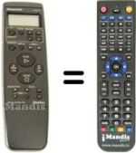 Télécommande équivalente Panasonic VEQ1562