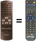 Mando a distancia equivalente Toshiba V220W
