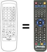 Mando a distancia equivalente Toshiba V828G