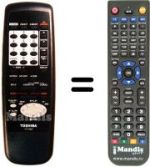 Replacement remote control Toshiba V728W