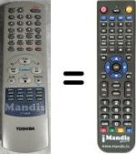 Télécommande équivalente Toshiba V622EW