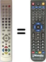 Replacement remote control Goodmans ZR4187R