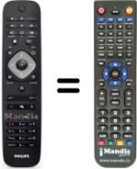 Télécommande équivalente Philips 37PFL4007H