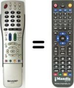 Télécommande équivalente Sharp LC37P70ER