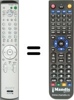 Mando a distancia equivalente Sony KDLV40A11E
