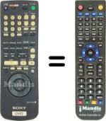 Télécommande équivalente Sony DVP-S7700