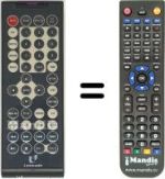 Télécommande équivalente MAJESTIC DVD188