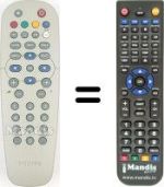Mando a distancia equivalente Philips DSR300