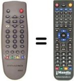 Télécommande équivalente Irradio DSR1000FTA