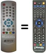 Replacement remote control BOTECH CA-9000 DVB-T