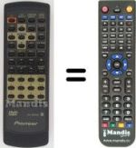 Télécommande équivalente Pioneer DV525