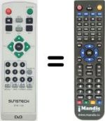 Mando a distancia equivalente Sunstech DTB-1100