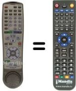 Télécommande équivalente Hitachi DV-W1