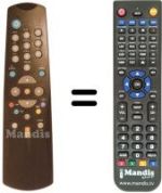 Télécommande équivalente Radix DVB620