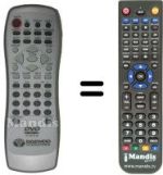 Replacement remote control Daewoo DVD8000F