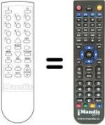 Mando a distancia equivalente Pace DVR500G