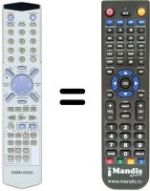 Télécommande équivalente Irradio DVD19HT