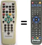 Mando a distancia equivalente Panasonic EURT39A050