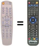 Télécommande équivalente Vestel DVD906