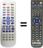 Mando a distancia equivalente Vestel DVD-AV RECEIVER
