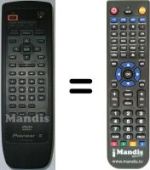Télécommande équivalente Pioneer DV515