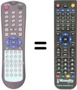 Replacement remote control THES DVR3000