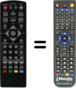 Replacement remote control TELSEY DTFREE HD