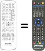 Télécommande équivalente Sharp DV890S