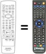 Télécommande équivalente Sharp DV700S