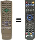 Télécommande équivalente Sharp DV720S