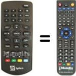 Replacement remote control MAJESTIC TVD-934