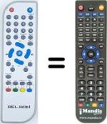 Replacement remote control MG ITEX DVBT-M3101