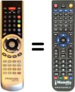 Replacement remote control Mirage 5000 HD