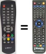 Replacement remote control Giga Tv TV 42