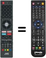 Mando a distancia equivalente JVC RMC3407