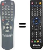 Télécommande équivalente Samsung SV-231 X