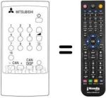 Mando a distancia equivalente Mitsubishi CT 14 M1 EM (Y)